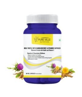 PURE VILLE NUTRITION MILK THISTLE WITH DANDELION ROOT AND VITAMINS CAPSULES