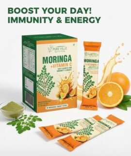 PURE VILLE NUTRITION MORINGA + VITAMIN C SACHET STICKS