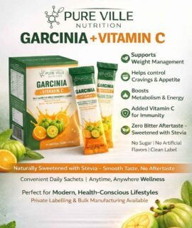 Pure Ville Nutrition Garcinia + Vitamin C Sachets Packs – 30 Sachets