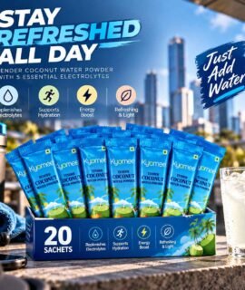 KYOMEE: Instant Tender Coconut Water Powder – 10 Sachets Pack of 2