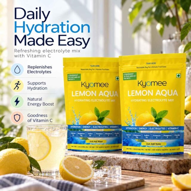 Lemon Aqua: Instant Lemon Drink with Electrolytes – 10 Sachets (2 Packs)