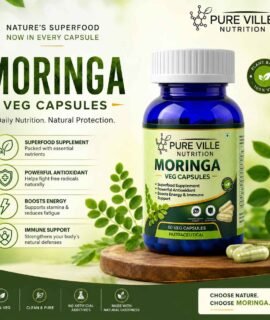 Pure Ville Nutrition Moringa Veg Capsules – 60 Veg Caps Pack of 2